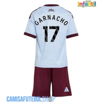 Camisa de time de futebol Aston Villa Alejandro Garnacho #17 Replicas 3º Equipamento Infantil 2026-27 Manga Curta (+ Calças curtas)